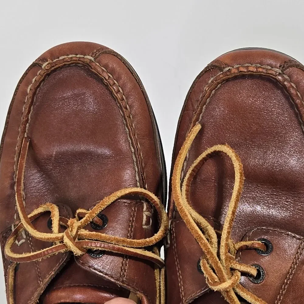 Mephisto‎ Spinnaker Boat Shoes Mens Size 7 Brown Leather Comfort Shoes Nautical